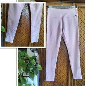 MONDETTA Mid-Rise Mesh Performance Tights - Blush Pink, Size S